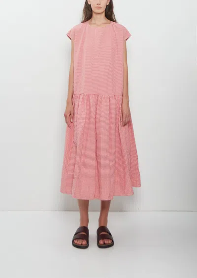 Apuntob Gingham Check Cotton Dress In Pink