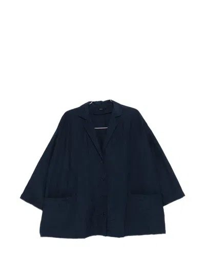 Apuntob Cotton Blend Blazer Jacket In Blue