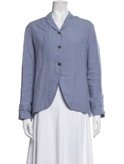 Pre-owned Apuntob Linen Jacket In Blue