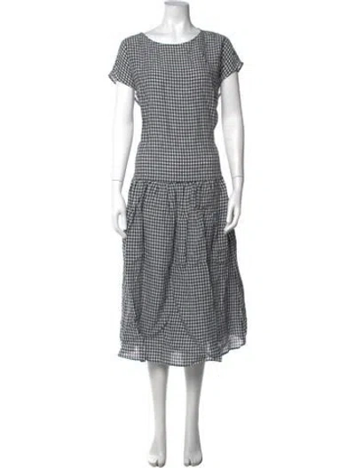 Pre-owned Apuntob Linen Midi Length Dress W/ Tags In Multicolor
