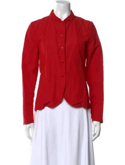 Pre-owned Apuntob Long Sleeve Button-up Top In Red
