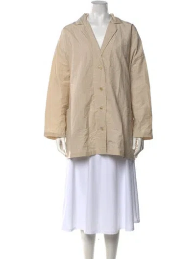 Pre-owned Apuntob Long Sleeve Button-up Top W/ Tags In Neutrals