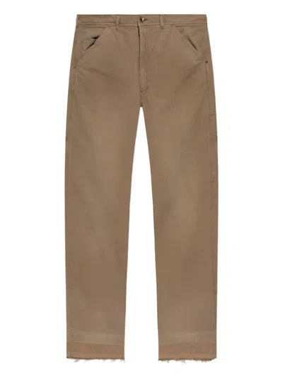 Apuntob Maison Margiela Cotton Trousers In Brown