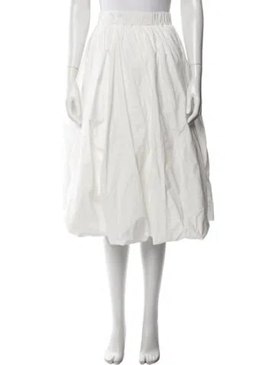Pre-owned Apuntob Midi Length Skirt In White
