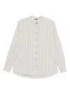 Apuntob Natural Striped Shirt In White