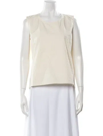 Pre-owned Apuntob Patterned Crew Neck Top In Neutral