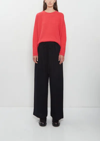 Apuntob Plain Wool Pull-on Trousers In Black