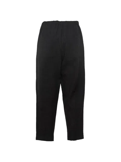Apuntob Pleated Elasticated-waist Trousers In Black