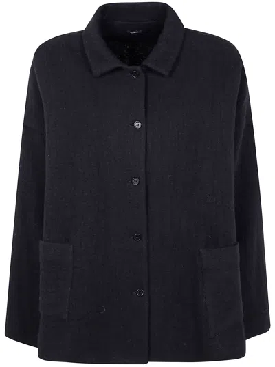 APUNTOB APUNTOB ROUND COLLAR BUTTONS DROPPED SHOULDER LOOSE FIT JACKET