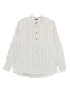 Apuntob Natural Striped Shirt In White