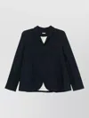 Apuntob Button-up Notched-lapel Blazer In Blue