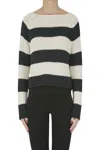 Apuntob Striped Pullover In Black