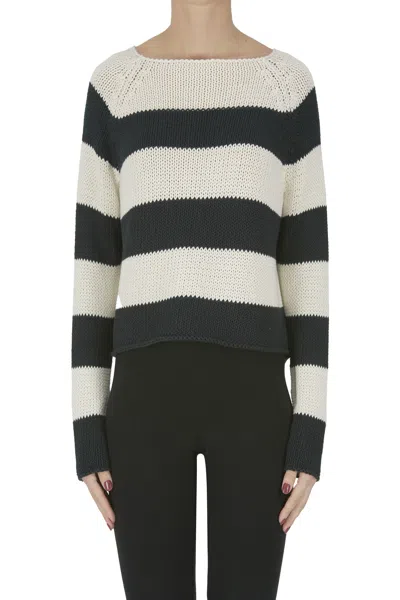 Apuntob Striped Pullover In Black