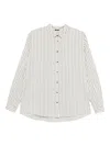 Apuntob Natural Striped Shirt In Neutral