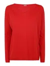 Apuntob V Neck Sweater In Red