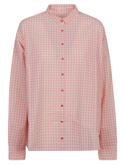 Apuntob Vichy Print Cotton Shirt In Pink
