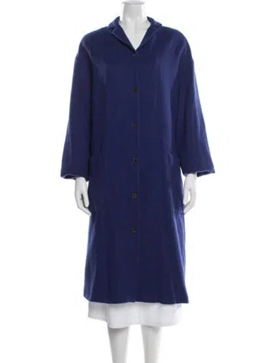 Pre-owned Apuntob Virgin Wool Coat In Blue