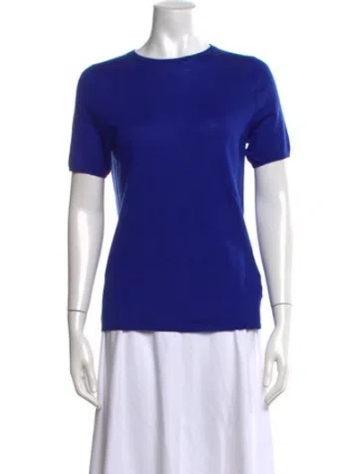 Pre-owned Apuntob Virgin Wool Crew Neck Sweater In Blue