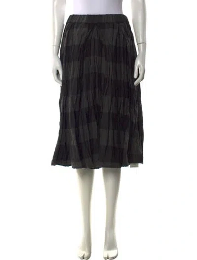 Pre-owned Apuntob Virgin Wool Midi Length Skirt In Gray