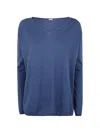 Apuntob V Neck Sweater In Blue