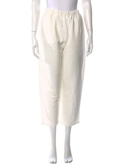 Pre-owned Apuntob Wide Leg Pants In White