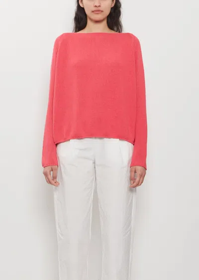 Apuntob Wild Silk Boatneck Sweater In Pink