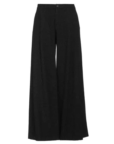 Apuntob Woman Pants Black Size S Virgin Wool, Polyamide