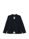 Apuntob Button-up Notched-lapel Blazer In Blue