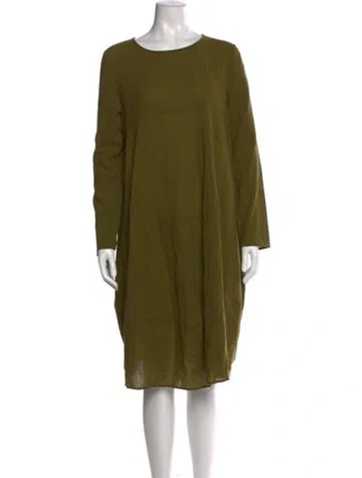 Pre-owned Apuntob Wool Knee-length Dress In Green