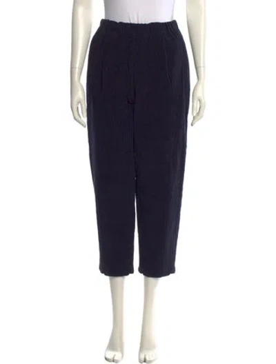 Pre-owned Apuntob Wool Straight Leg Pants In Blue