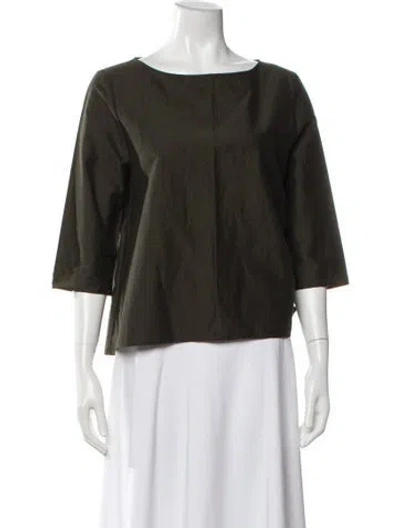 Pre-owned Apuntob Wool Striped Blouse In Black