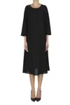 Apuntob Wool Tunic Dress In Black