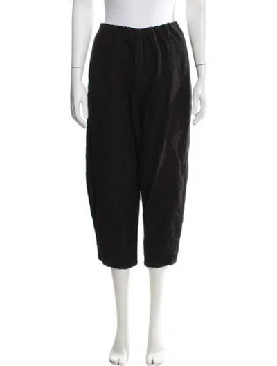 Pre-owned Apuntob Wool Wide Leg Pants In Black