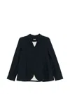 Apuntob Button-up Notched-lapel Blazer In Blue