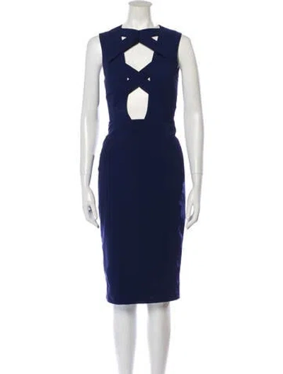 Pre-owned Aq/aq Crew Neck Mini Dress In Blue