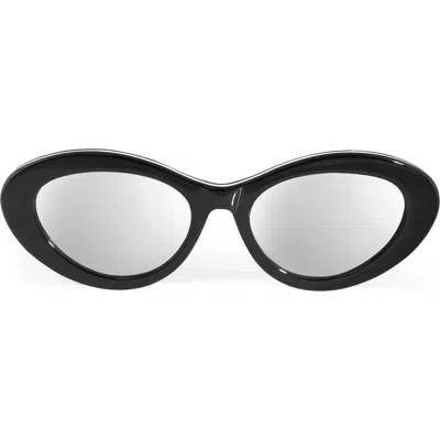 Aqs 54mm Glinda Polarized Cat Eye Sunglasses In Black