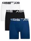 AQS MEN'S 3-PACK ASSORTED BOXER BRIEFS