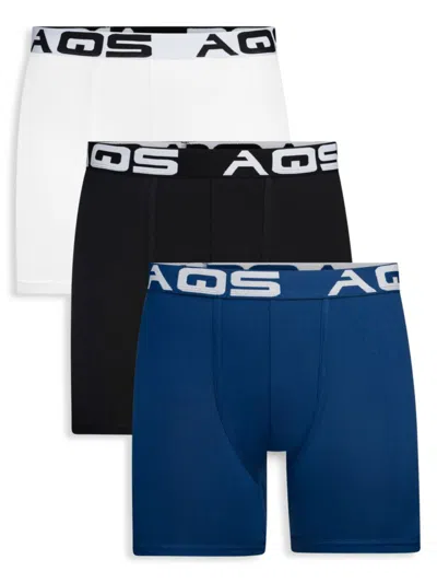 Aqs Men's 3-pack Assorted Boxer Briefs In Neutral