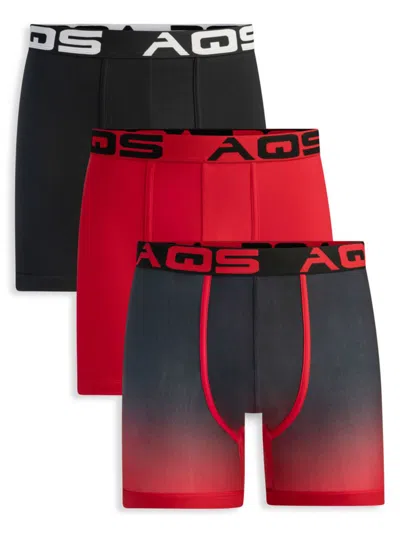 AQS MEN'S 3-PACK ASSORTED BOXER BRIEFS