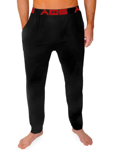 Aqs Men's Solid Lounge Pants In Black