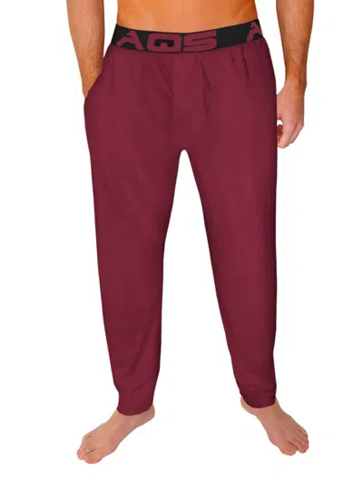 Aqs Men's Solid Lounge Pants In Red
