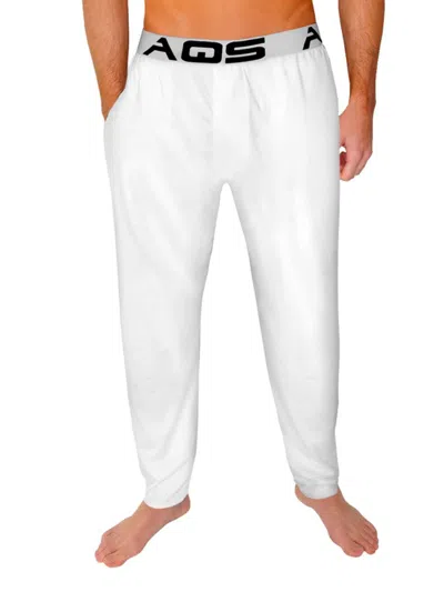 Aqs Men's Solid Lounge Pants In White