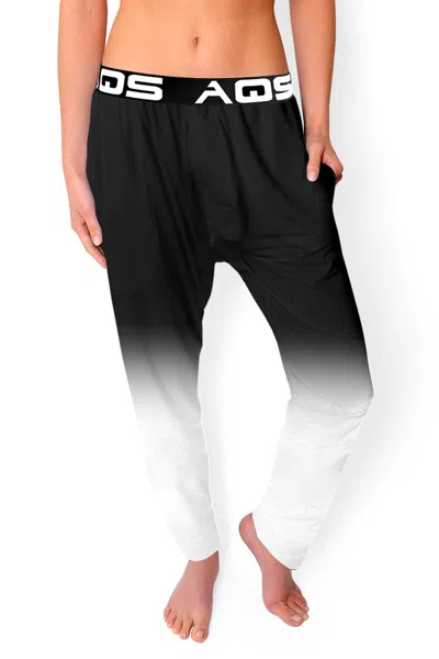 Aqs Ombre Lounge Pants In Black/white Ombre