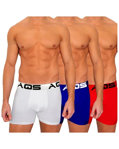 Aqs Pack Of 3 Boxer Briefs In Multi