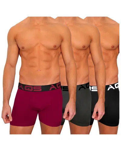 Aqs Pack Of 3 Boxer Briefs In Multi