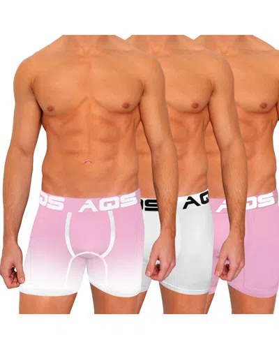 Aqs Pack Of 3 Ombre Boxer/trunks In Multi