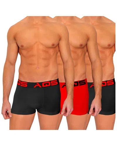 Aqs Pack Of 3 Short Cut Sport Briefs In Multi