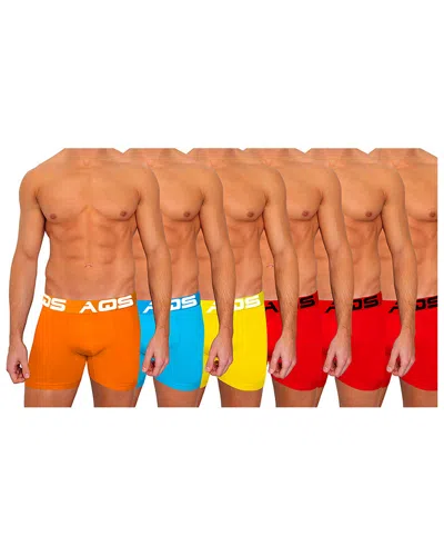 Aqs Pack Of 6 Boxer Briefs In Multi
