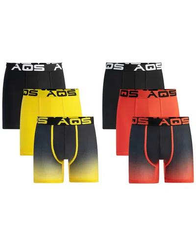 Aqs Pack Of 6 Ombre Boxer Briefs In Multi