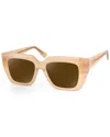 Aqs Unisex Jules 52mm Polarized Sunglasses In Brown